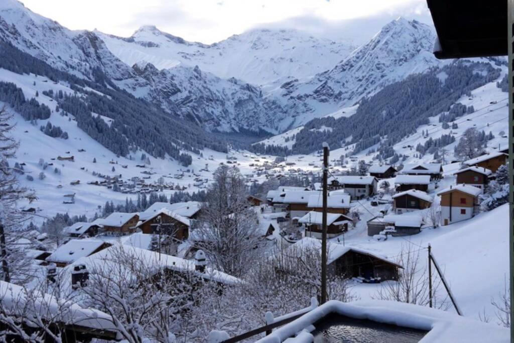Chalet Sonnenheim Mit Atemberaubender Aussicht Adelboden Exterior foto